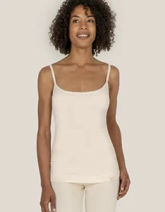 Camisa para mujer de algodón orgánico blanca sin mangas 100 % colorida - Imagen 1 de 11