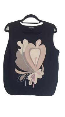 Top de mujer Emporio Armani, tejido con aplicaciones 100% cuero genuino Foto 1 de 4