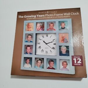  North Point The Growing Years Photo Frame Wall Clock New