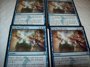 Dig Through Time X4 LP RARE PLAYSET MTG Khans Of Tarkir FREE SHIPPING & TRACKED - Picture 1 of 2