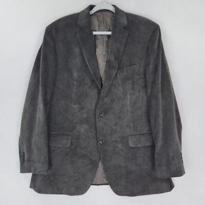 Chaqueta Calvin Klein Para Hombres 42R Gris Pana Blazer Dos Botones Traje Abrigo Clásico Foto 1 de 4