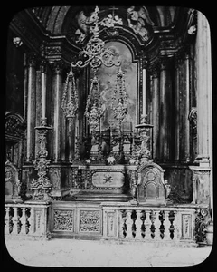 Magic Lantern Slide LISBON CHURCH OF SAO ROQUE SIDE CHAPEL C1910 PHOTO PORTUGAL - Picture 1 of 3
