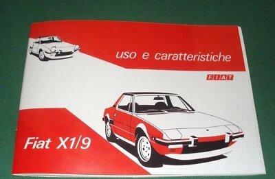 Uso e manutenzione Fiat x1/9 Owner's manual maintenance - Immagine 1 di 4
