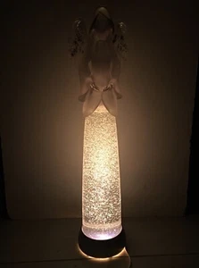 Cracker Barrel Frosted Acrylic Angel Water Lava Lamp Light Motion Glitter 22” - Picture 1 of 10