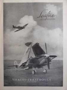 8/1945 PUB VICKERS ARMSTRONGS SEAFIRE MERLIN ENGINE ORIGINAL AD - Picture 1 of 3