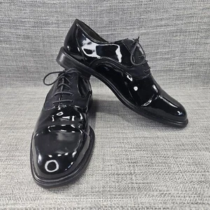 MEZLAN Mens Black Dress Oxfords Patent Leather Size 12M - Picture 1 of 10