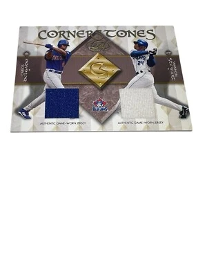 Camiseta deportiva Leaf Cornerstones 2002 Carlos Delgado/Shannon Stewart doble/50 #CS-7 MEM Foto 1 de 4