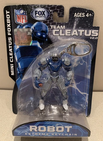 NFL Detroit Lions FOX Sports Team Cleatus Action Figure V2.0 Keychain.  NEW Cover