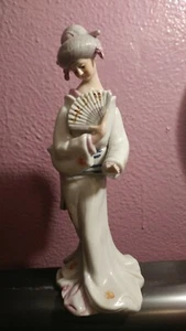 Exquisita estatuilla vintage japonesa de porcelana para mujer hecha a mano Lenwile Ardalt ROC - Imagen 1 de 9