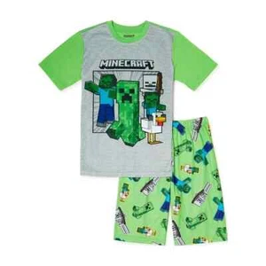 Minecraft 2 PC Short Sleeve Pajama Set Boy Size 8 - Picture 1 of 1