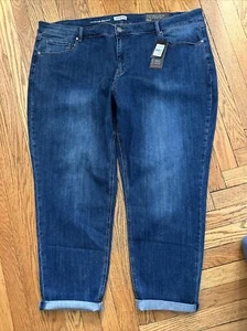 NWT Avenue Denim Girlfriend Premium Stretch Rolled Cuff Jeans Sz:26 - Picture 1 of 5