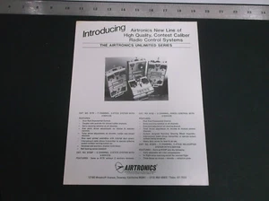 VINTAGE AIRTRONICS UNLIMITED SERIES MODEL PLANE R/C CONTROL BROCHURE *G-COND* - Picture 1 of 2