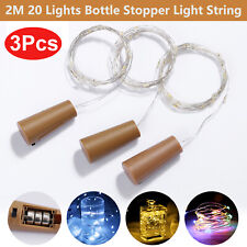 2M 20 LED Wine Bottle Fairy String Light Cork Starry Christmas LED Xmas Wedding