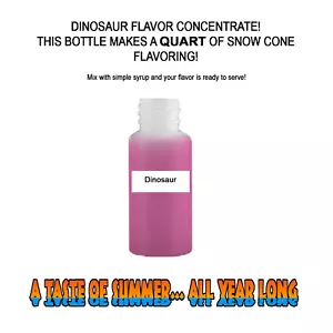 DINOSAUR MIX SNOW CONE/SHAVED ICE FLAVOR CONCENTRATE MAKES 1 QUART - Picture 1 of 1