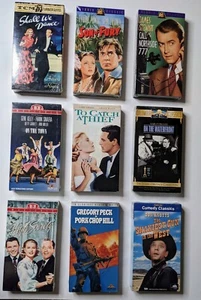 Lot 9 New Sealed VHS Classic Movies Astaire Sinatra Grant Stewart Brando 40s 50s - Picture 1 of 3