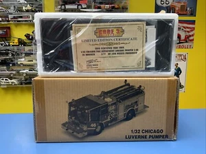 CODE 3 CHICAGO FIRE DEPARTMENT LUVERNE PUMPER E- 46. DIAMOND PLATE 1:32 NEW - Picture 1 of 13