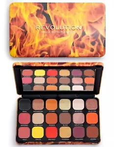 Makeup Revolution FIRE Eyeshadow Palette Forever Flawless Red Yellow Orange New - Picture 1 of 5