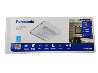 Panasonic WhisperThin RG-T810LHA Ventilation Fan 0.5-Sone 80-100CFM White - NEW - Image 1 of 4