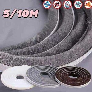 Wetterschutz Türdichtung Bürstenleiste Zugluftstopper Spaltblocker 5M/10M - Bild 1 von 6