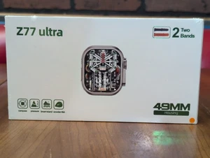 Watch Z77 Ultra GPS/Heart Rate/Calls 49mm Titanium Case 2 Bands Android Sealed - Picture 1 of 2