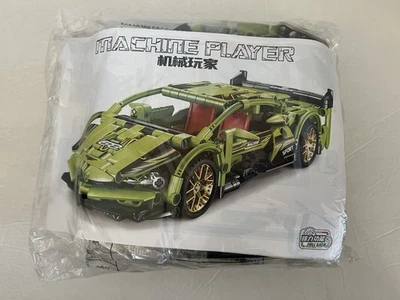 Juego de ladrillos de coche de carreras verde bloques de construcción para jugador de máquinas #67119 Foto 1 de 3