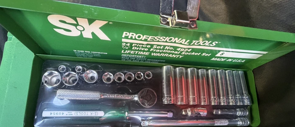  SK 1/4" Drive Fractional Socket Set, 24 pc. #4924, Made in USA - Image 1 of 3