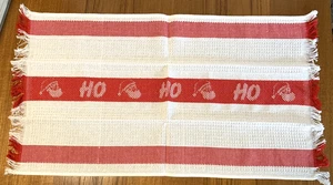 Toalla de cocina de Navidad roja y blanca Santa HO HO HO Shaw nueva con etiquetas - Imagen 1 de 2