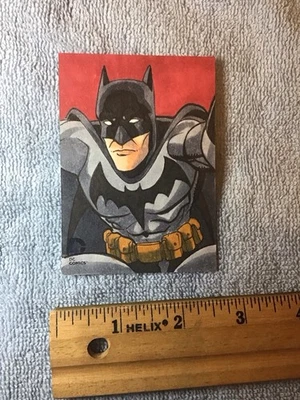 Batman Sketch Trading Card From DC Epic Battles Set By Rich Molinelli Cryptozoic - Image 1 of 4