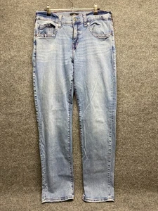 Pantalones de mezclilla elásticos True Religion Geno relajados ajustados para hombre 34x32 azul - Imagen 1 de 14