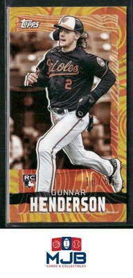 2023 Topps Rip Gunnar Henderson Mini Orange Yellow Ripples #/65 Rookie #MRIP-GH - Image 1 of 2