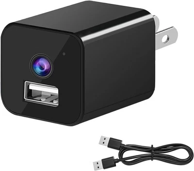 Mini 1080P Camera Charger - Wireless Camera - Wifi Tiny USB Charger Camera, 140- - Image 1 of 4
