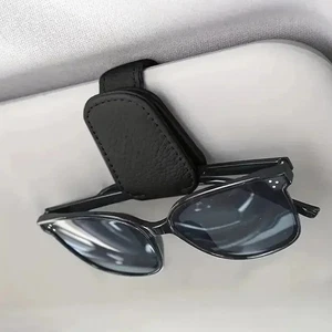 Magnetic Leather Sunglasses Holder for Car Sun Visor Eyeglass Hanger Clip 3Color - Picture 1 of 13