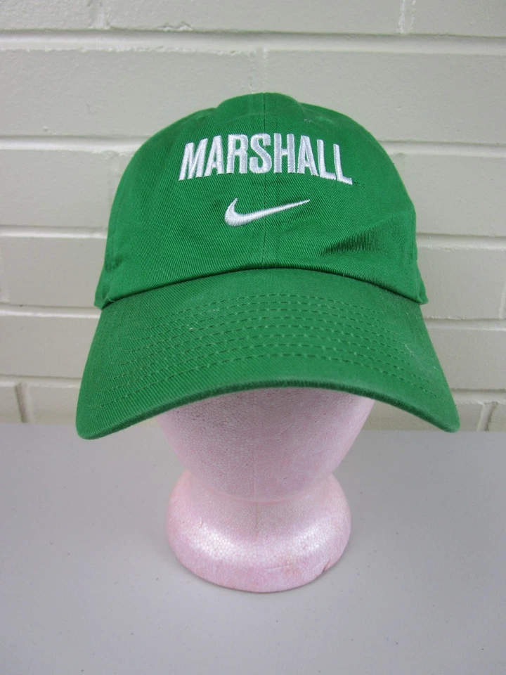 Nike Marshall Thundering Herd Sombrero Correa Trasera En el Campo Club Gorra Centro Swoosh Foto 1 de 4