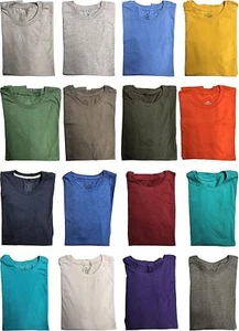 SOCKS'NBULK Mens Cotton Crew Neck Short Sleeve T-Shirts Bulk Pack( LARGE) - Picture 1 of 6