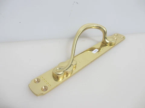 Brass Door Handle Shop Pull Pub Old Plate Art Nouveau 15"H Cover