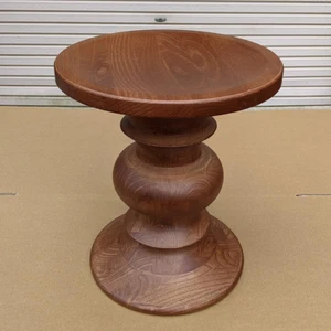 Eames Repro Walnut Stool Type A φ34×H38cm Brown Mid Century Modern - Picture 1 of 5