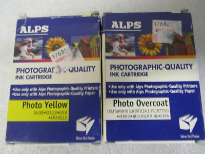 2 Alps MD-Series Printer Ink Cartridge: Photo Yellow and Photo Overcoat - New - Image 1 of 4