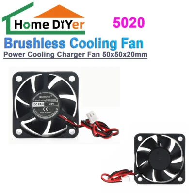 5020 50x50x20mm 2Pin DC Brushless Cooling Fan Power Cooling Charger Fan - Image 1 of 4