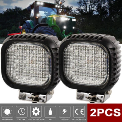 2X 48W Cree LED Arbeitsscheinwerfer Superhelle Arbeitslampe Flut Lichter SUV ATV - Bild 1 von 4