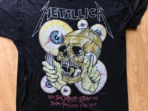 Metallica In Vertigo You Will Be T Shirt Large 1988 Vintage Shortest Straw - Picture 1 of 12