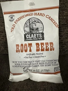 New Claey's Old Fashioned Root Beer Hard Candies 6 oz.-1 Bag of Root Beer - Picture 1 of 2