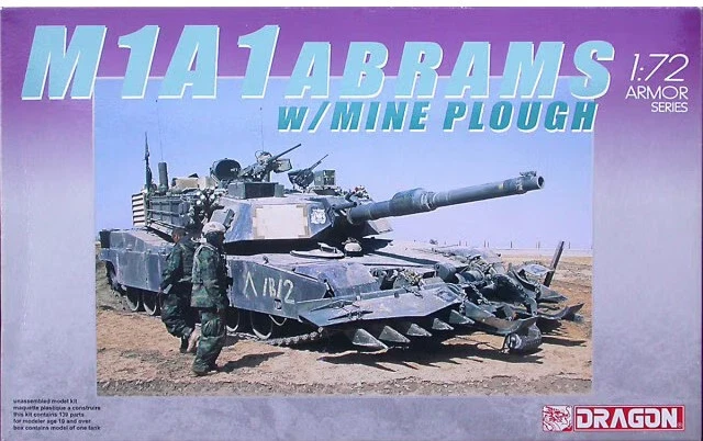 DRAGON 7213 M1A12 Abrams w/mine plough scala 1/72 - Immagine 1 di 1
