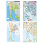 Administrative Map Of Thailand Background Print Poster Multi-Sizes Wall Decor