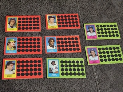 1981 Topps Baseball Scratch Off 8 Cards Garvey, Trammell, Palmer, Revering, Kemp - Image 1 of 4