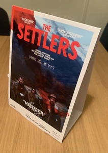 THE SETTLERS Official UK Movie Promo A5 Tentcard 2024 MINT GALVEZ HABERLE CHILE - Picture 1 of 3