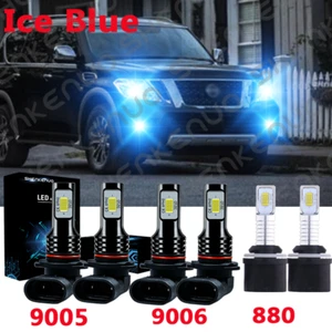 6X LED Headlight H/L + Fog Light Bulbs Kit For Nissan Armada 05-10 Titan 04-15 - Picture 1 of 12