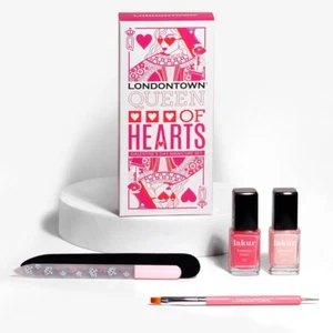 Londontown Queen of Hearts Galentine’s Day Manicure Set LAKUR Glass Nail File - Picture 1 of 4