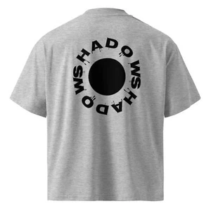 Shadow Unisex organic oversized high neck t-shirt - Picture 1 of 13