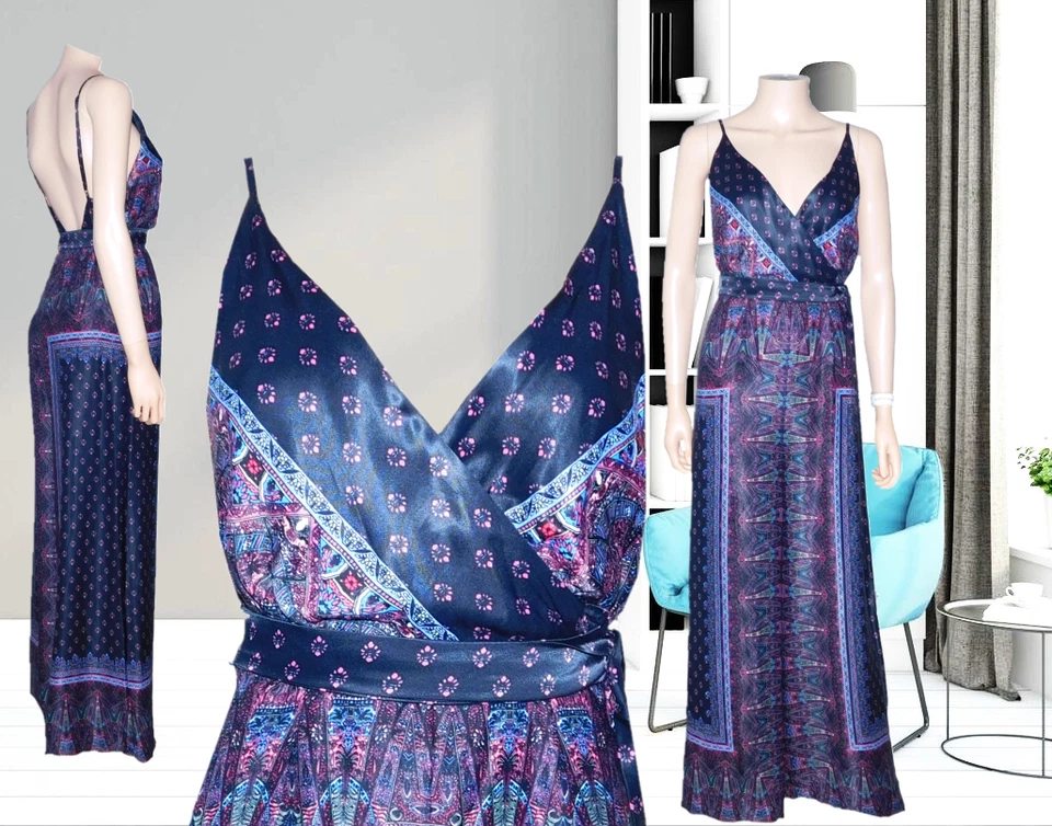 Mono Free People pierna ancha satinado seda talla 8  Foto 1 de 4