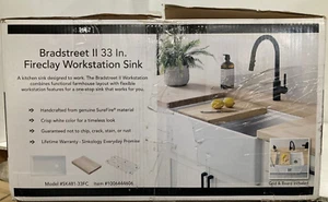 Sinkology Bradstreet II 33" Fireclay Workstation Sink, White SK481-33FC - Picture 1 of 6